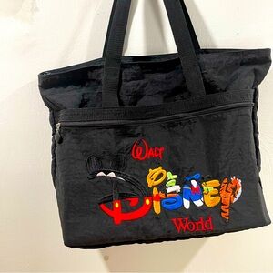 Walt Disney World Character Embroidered Tote Bag Mickey Mouse Winnie The Pooh